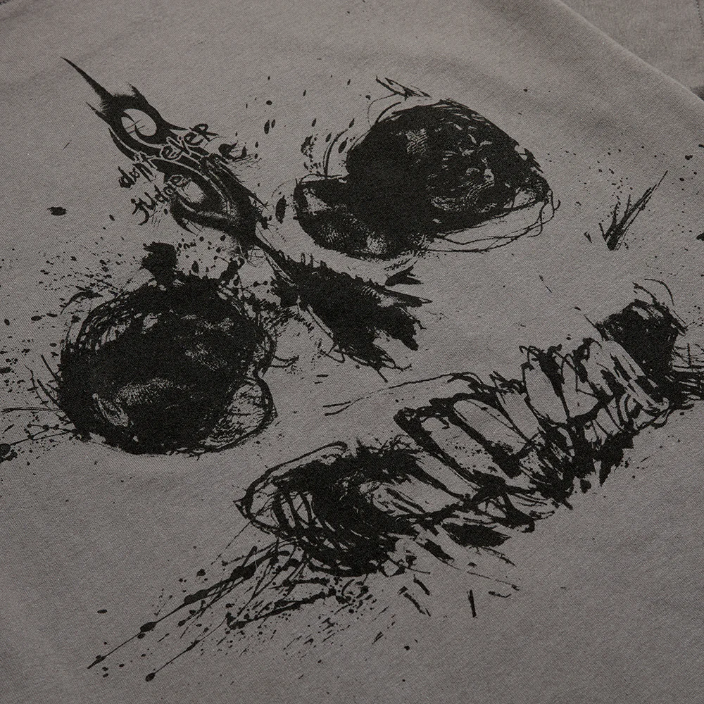 Skull Grey T-Shirt - Image 4