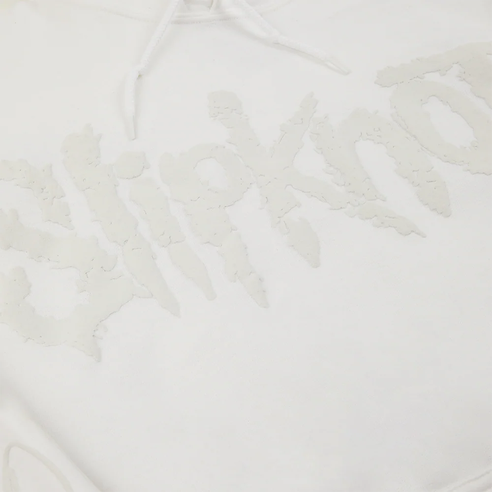 White Logo Hoodie - Image 3